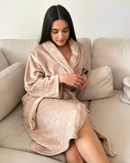 Bathrobe Fluffy - Color Nude